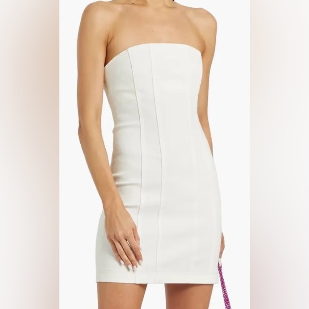 Alice + Olivia Strapless White Dress